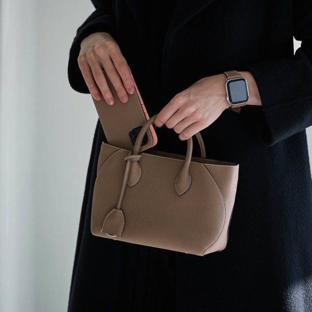 Premium Leather Mini Mia Tote Bag | BONAVENTURA