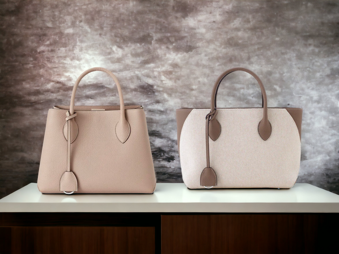 Handbags Light Pink Silver Rose PU Leather Handbag, 900 G, Size: 30 X 14 X  25 cm at Rs 600/piece in Ludhiana