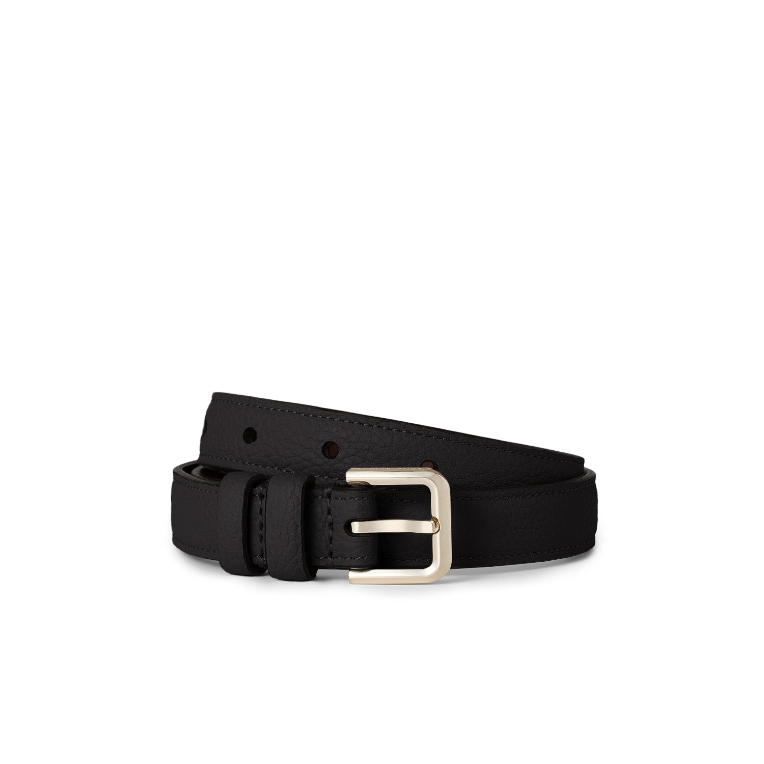 Belt with Gold Faceted Buckle 20mm | BONAVENTURA