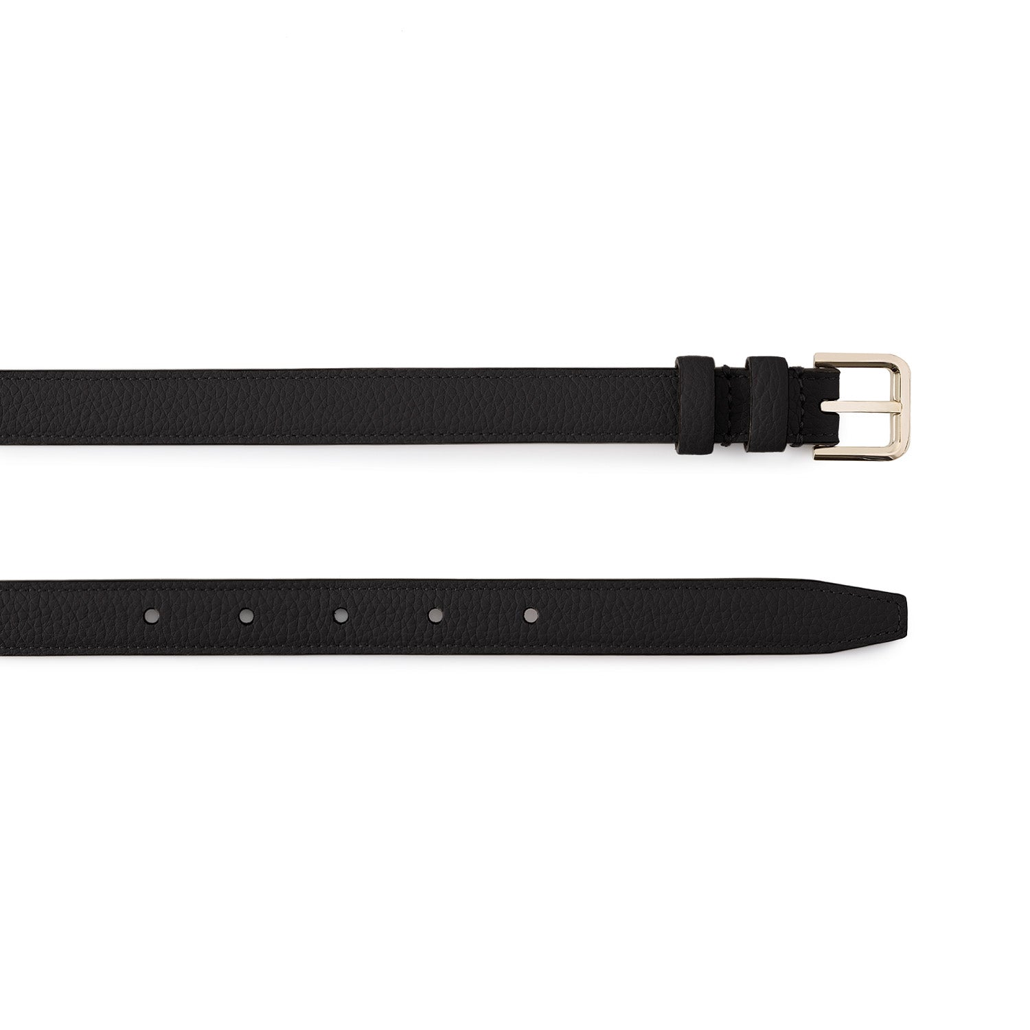 Sleek Bling Belt with Black Stones and White Leather | Mens