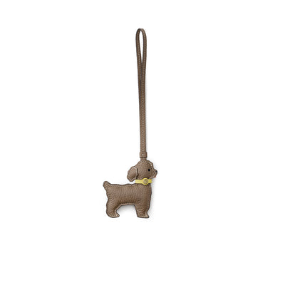 Dog Keyring Charm in Fjord Leather-BONAVENTURA